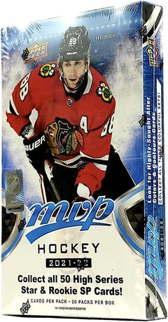2021-22 Upper Deck MVP Hockey Hobby Box - 20 Packs Card Game Upper Deck
