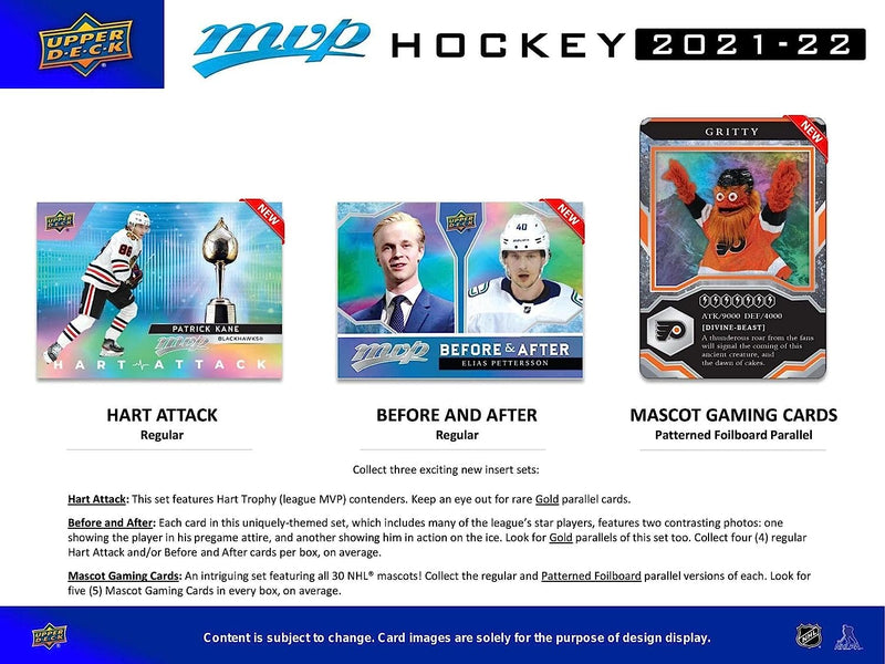 2021-22 Upper Deck MVP Hockey Hobby Box - 20 Packs Card Game Upper Deck