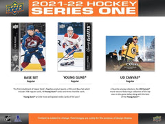2021-22 Upper Deck Series 1 Hockey Blaster Box - 6 Packs + 1 Bonus Pack Card Game Upper Deck
