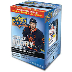 2021-22 Upper Deck Series 1 Hockey Blaster Box - 6 Packs + 1 Bonus Pack Card Game Upper Deck