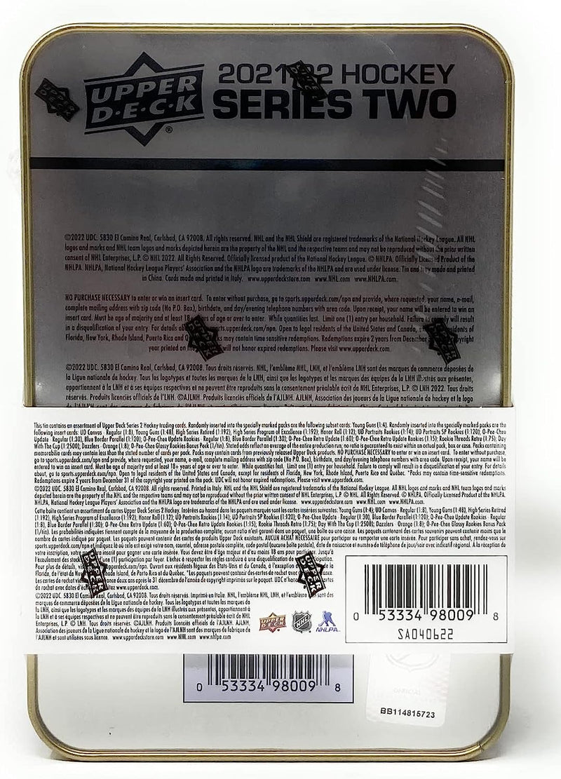 2021-22 Upper Deck Series 2 Hockey Cards Tin Card Game Upper Deck