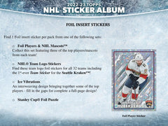 Topps: 2022-23 NHL Hockey Sticker Collection Album Card Game Topps
