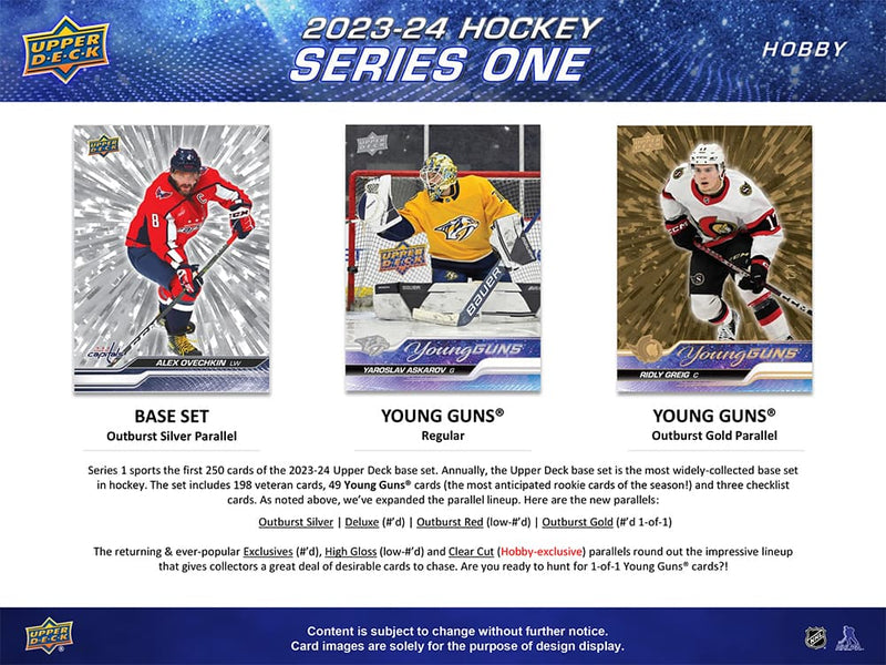 2023-24 Upper Deck Series 1 Hobby Box - 12 Packs Card Game Upper Deck