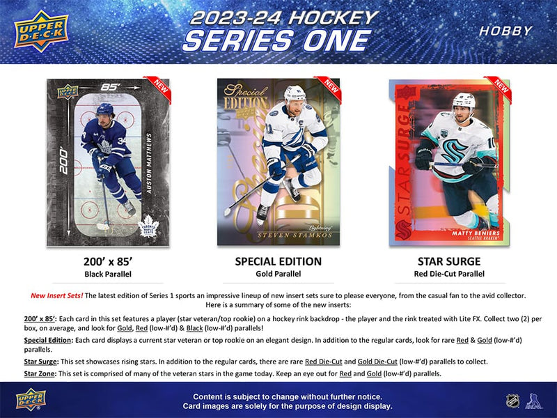 2023-24 Upper Deck Series 1 Hobby Box - 12 Packs Card Game Upper Deck