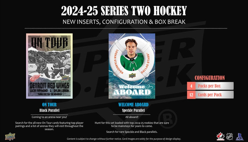 2024-25 Upper Deck Series 2 Hockey Blaster Box - 4 Packs Card Game Upper Deck