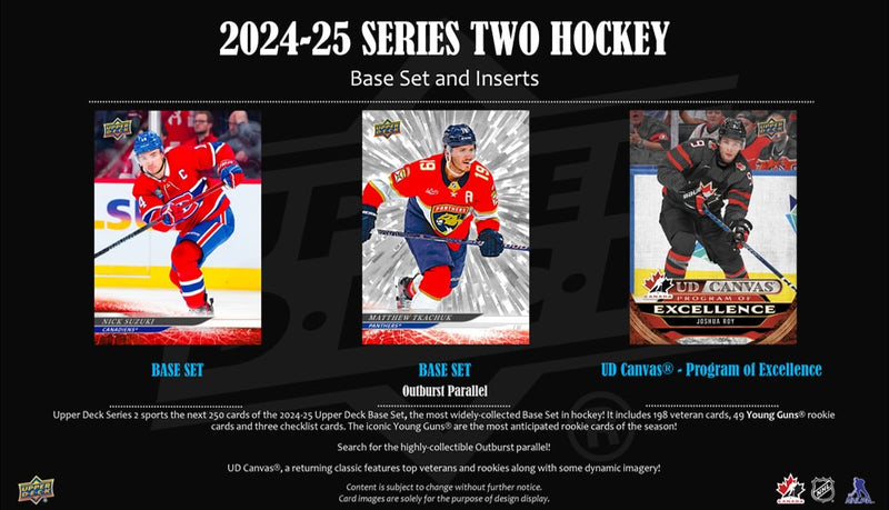 2024-25 Upper Deck Series 2 Hockey Blaster Box - 4 Packs Card Game Upper Deck