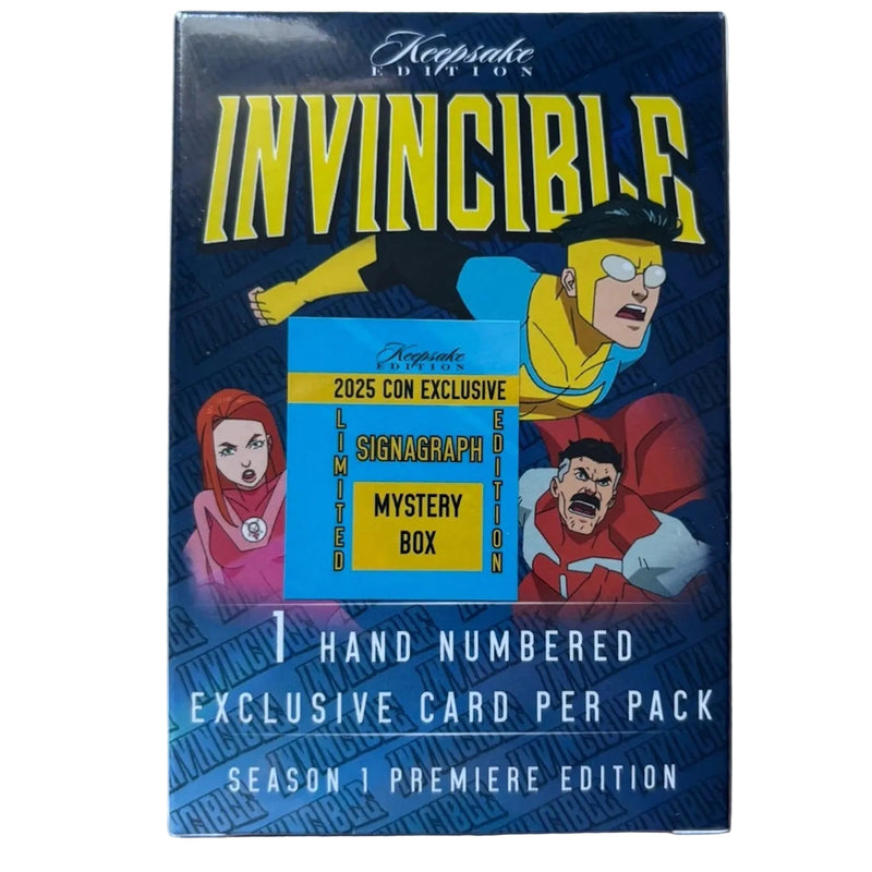 2025 Invincible Season 1 Keepsake Premiere Edition Con Exclusive Laser Signagraph Mystery Box - 1 Card Memorabilia Keepsake