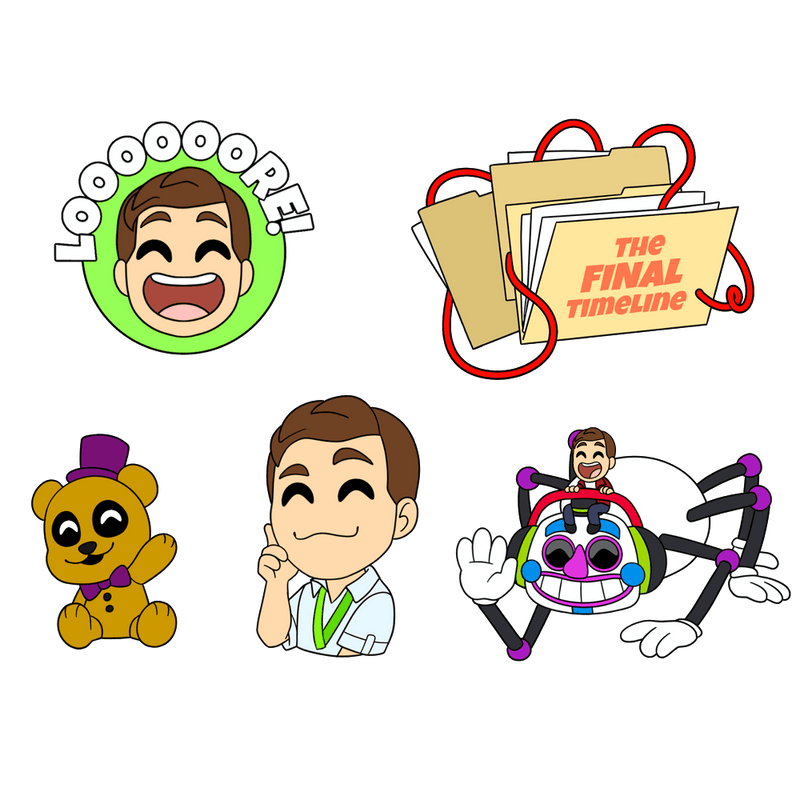 Youtooz: MatPat X FNAF Enamel Pins x 5 Five Nights at Freddy's Collectible Set Enamel Pin Youtooz