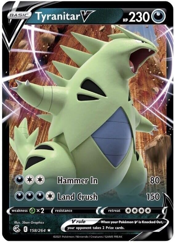 Pokemon TCG: Heavy Hitters Premium Collection Box: Featuring: Lucario V, Tyranitar V, Lucario & Tyranitar Card Game Pokemon