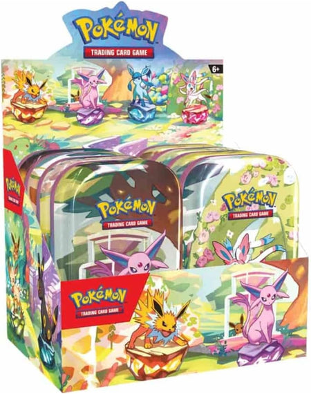 Pokemon TCG: Scarlet & Violet Prismatic Evolutions Mini Tin Display Box - 8 Tins Card Game Pokemon