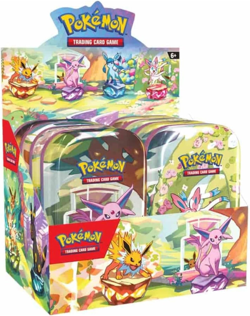 Pokemon TCG: Scarlet & Violet Prismatic Evolutions Mini Tin Display Box - 8 Tins Card Game Pokemon