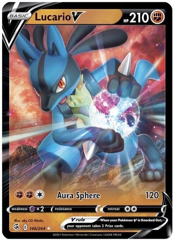 Pokemon TCG: Heavy Hitters Premium Collection Box: Featuring: Lucario V, Tyranitar V, Lucario & Tyranitar Card Game Pokemon