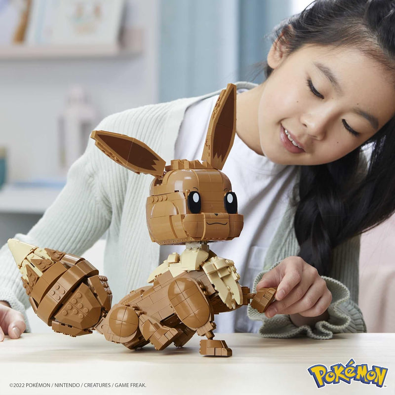 MEGA Pokemon: Jumbo Eevee - 824 Piece Building Set - Articulated and Poseable Toys & Games Mattel
