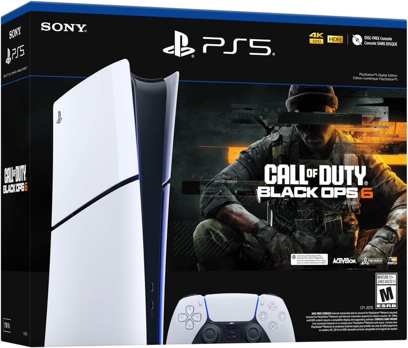 PlayStation 5 Slim System Console 1TB: Call of Duty Black Ops 6 Bundle Digital Edition Playstation 5 Hardware Sony