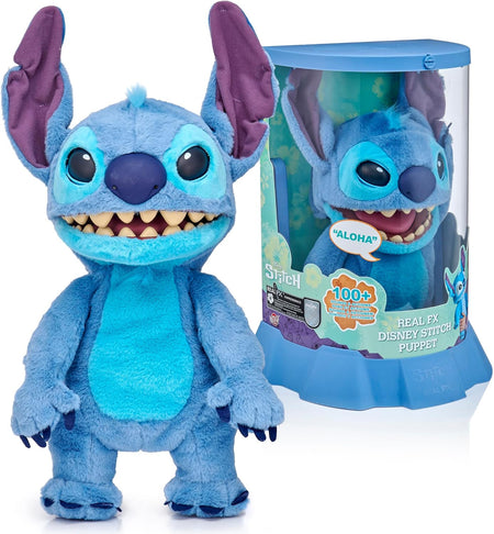 WOW! Stuff: RealFX Disney Stitch - 18" Puppetronic Animatronic Plush Toys & Games Wow! Stuff