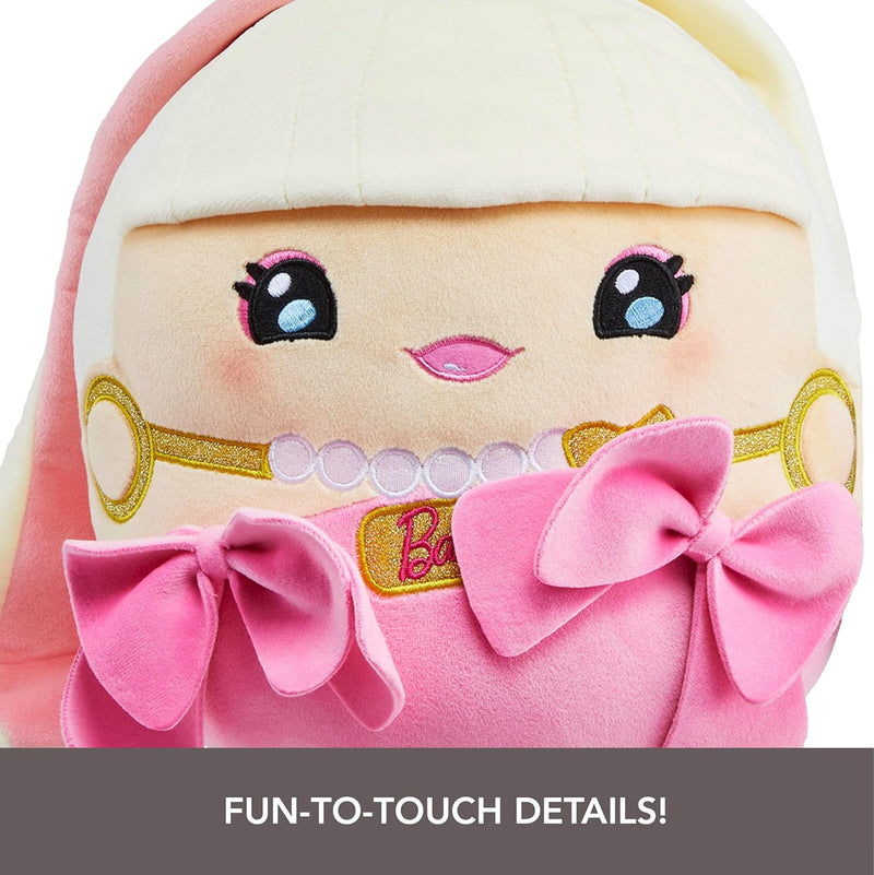 Barbie Cuutopia: Iconic Pink Look & Felt Pink Bow - 10 in Plush Toys & Games Mattel