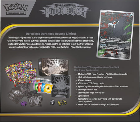Pokemon TCG: Mega Evolution - Pitch Black Elite Trainer Box Card Game Pokemon
