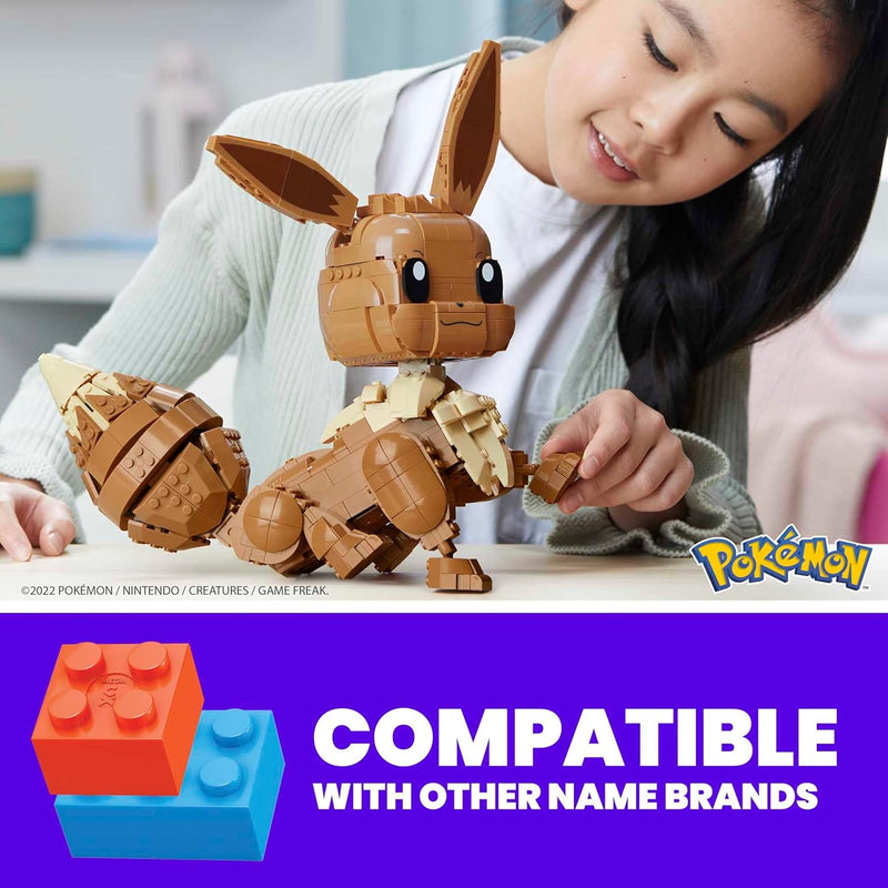 MEGA Pokemon: Jumbo Eevee - 824 Piece Building Set - Articulated and Poseable Toys & Games Mattel
