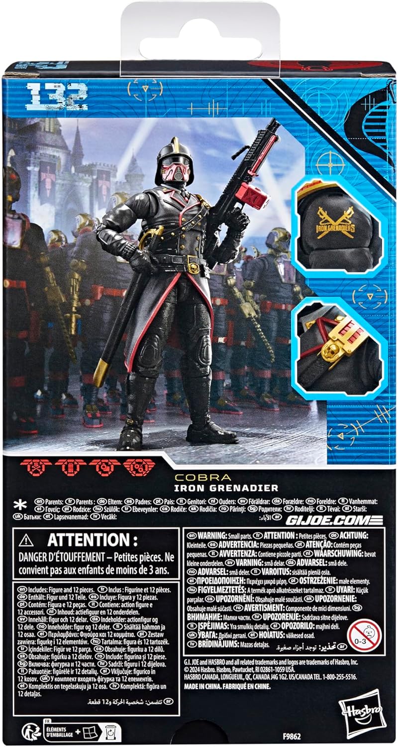 G.I. Joe Classified Series: #132 Iron Grenadier Collectible 6 Inch Action Figure Toys & Games Hasbro