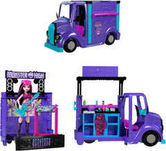 Monster High: Fangtastic Rockin Food Truck Draculaura Doll & Playset & Pullout Stage Toys & Games Mattel