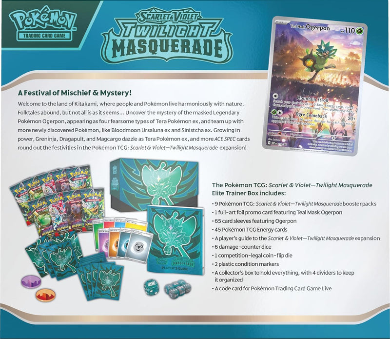 Pokemon TCG: Scarlet & Violet - Twilight Masquerade Elite Trainer Box Card Game Pokemon