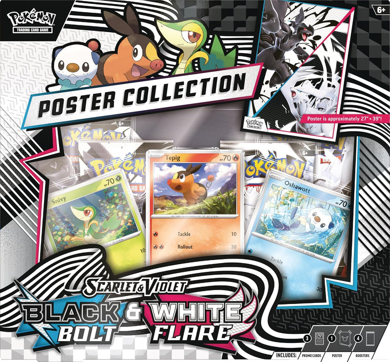 Pokemon TCG: Scarlet & Violet - Unova Poster Collection - Black Bolt & White Flare Card Game Pokemon