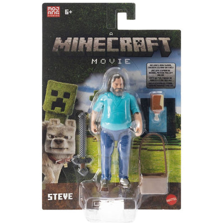 A Minecraft Movie: Steve - 4" Action Figure Toys & Games Mattel