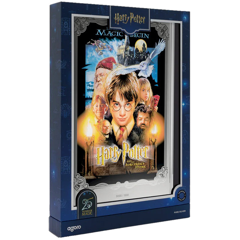 Agoro: Harry Potter Movie Poster - Harry Potter and the Sorcerer's Stone Silver Foil Collectible Agoro