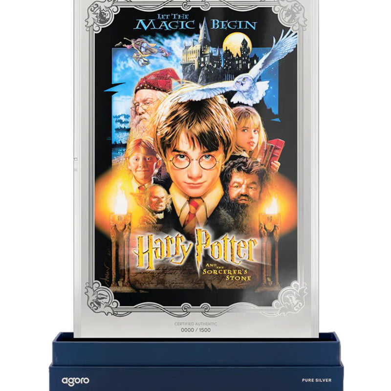Agoro: Harry Potter Movie Poster - Harry Potter and the Sorcerer's Stone Silver Foil Collectible Agoro