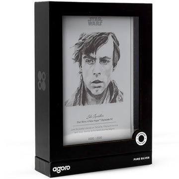 Agoro: Star Wars Sketch Art - Luke Skywalker 5g Silver Foil Collectible Agoro