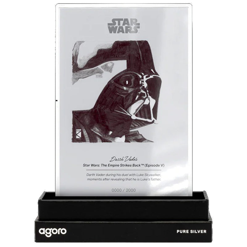 Agoro: Star Wars Sketch Art - Darth Vader 5g Silver Foil Collectible Agoro