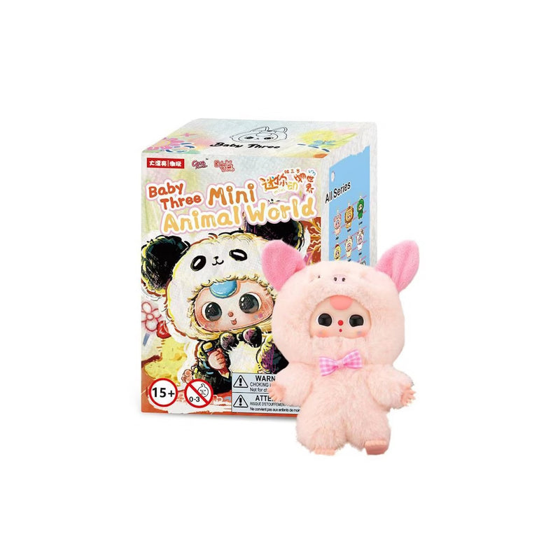Baby Three: Mini Animal World Plush Blind Box - 1 Random Figure Toys & Games Big beautiful (Dongguan) Toy Co.