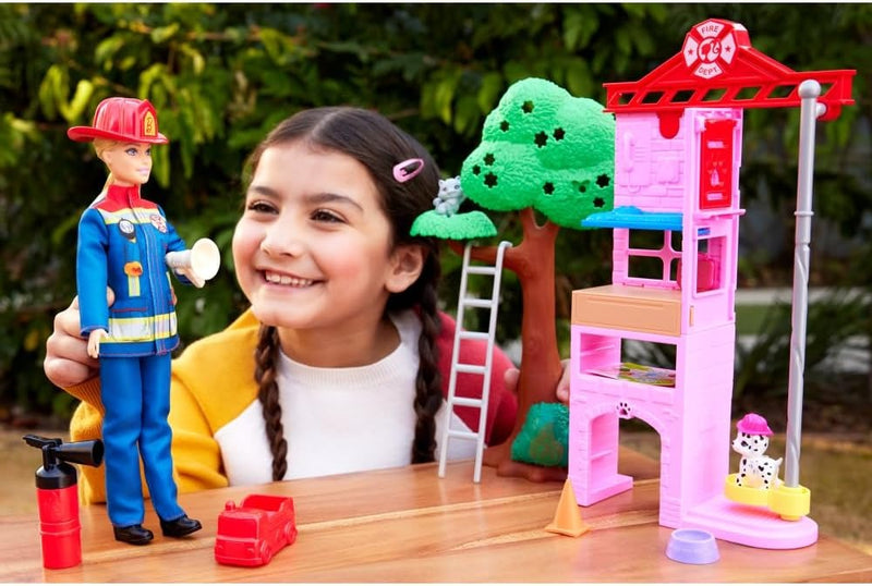 Barbie Careers: Firefighter Doll and Playset Toys & Games Mattel