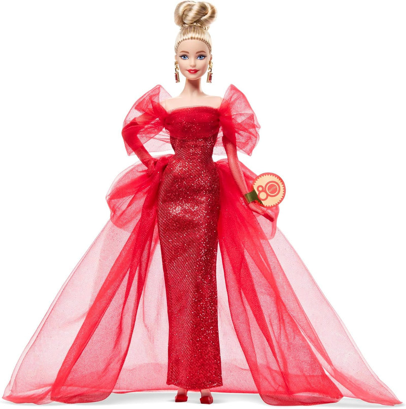 Barbie Signature Doll: 80th Anniversary - Red Tulle Gown Toys & Games Matt Makes Games