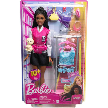 Barbie: Brooklyn Stylist Doll and 14 Accessories Playset Toys & Games Mattel
