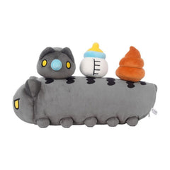 Bugcat Capoo: Black Bugcat Soft Plush with Baby, Bottle, and PUPU Plushies Bugcat Capoo