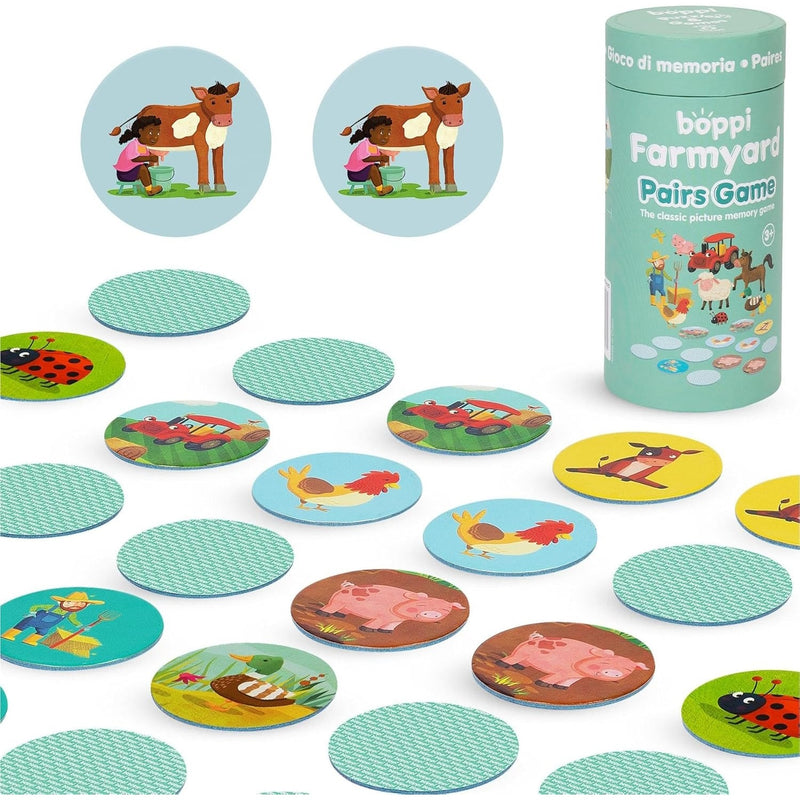 Boppi: Pairs Memory Game Farmyard Board Game Boppi