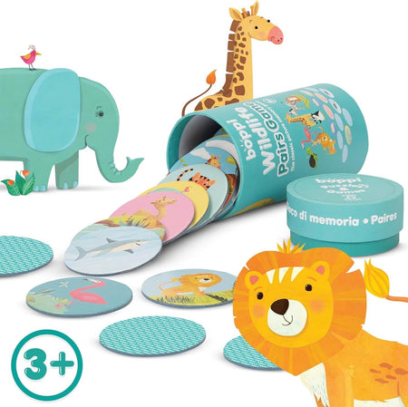 Boppi: Pairs Memory Game Wildlife Toys & Games Boppi