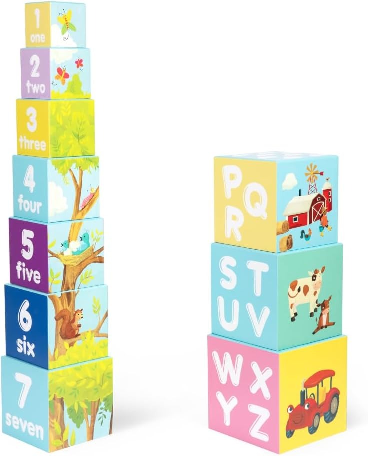 Boppi: Stacking Cubes - Farmyard Toys & Games Boppi