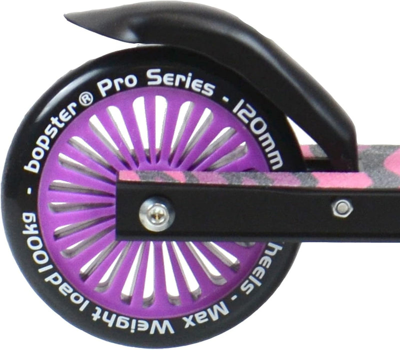 Bopster: 2 Wheeled Folding Scooter - Purple Zebra Stripes Toys & Games Bopster