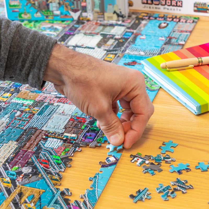 Bopster: 8-Bit New York - 1000 Piece Puzzle Toys & Games Bopster