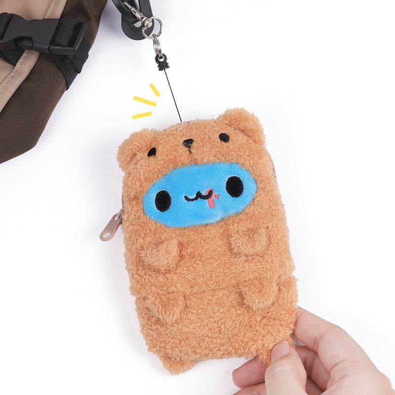 Bugcat Capoo: Brown Bear Capoo Plush Stretchable Ticket Holder Accessories Bugcat Capoo