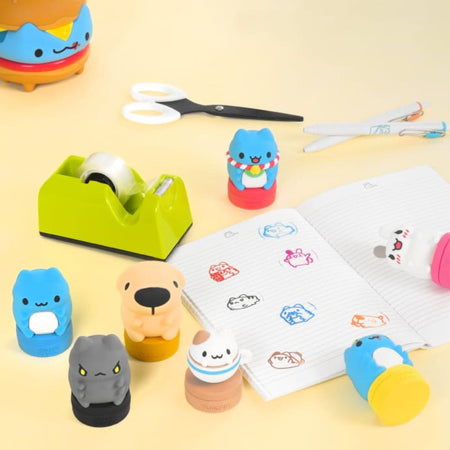 Bugcat Capoo: Capoo & Friends Stamp Figures Blind Box - 1 Random Figure Collectible Bugcat Capoo