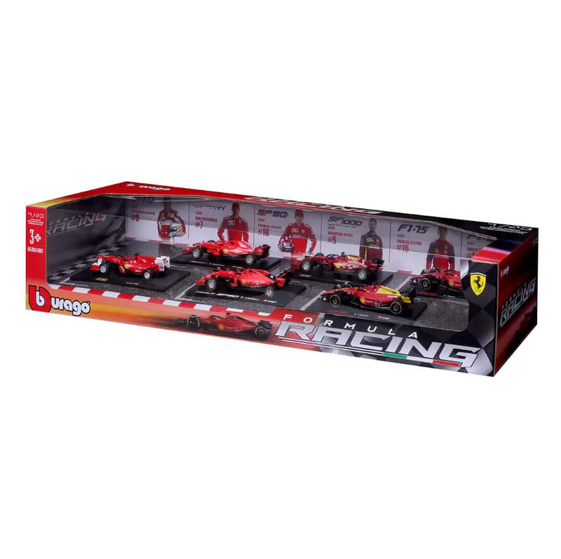 Bburago: Ferrari Racing Formula 1 - Exclusive 1:43 Die Cast 6 Pack Set Toys & Games Burago