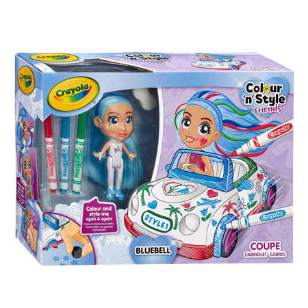 CRAYOLA Colour 'n' Style Friends: Bluebell - Coupe Playset Bonus: Includes Magic Dry-Erase Pens Toys & Games Crayola
