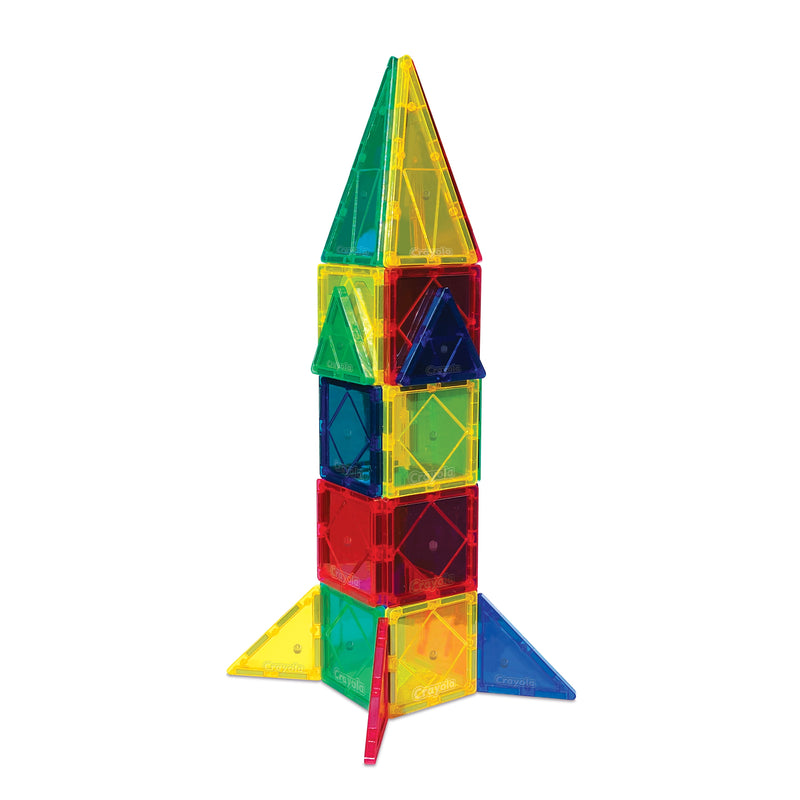Crayola: Bold and Bright - 40 Piece Magnetic Tile Set Toys & Games Create On
