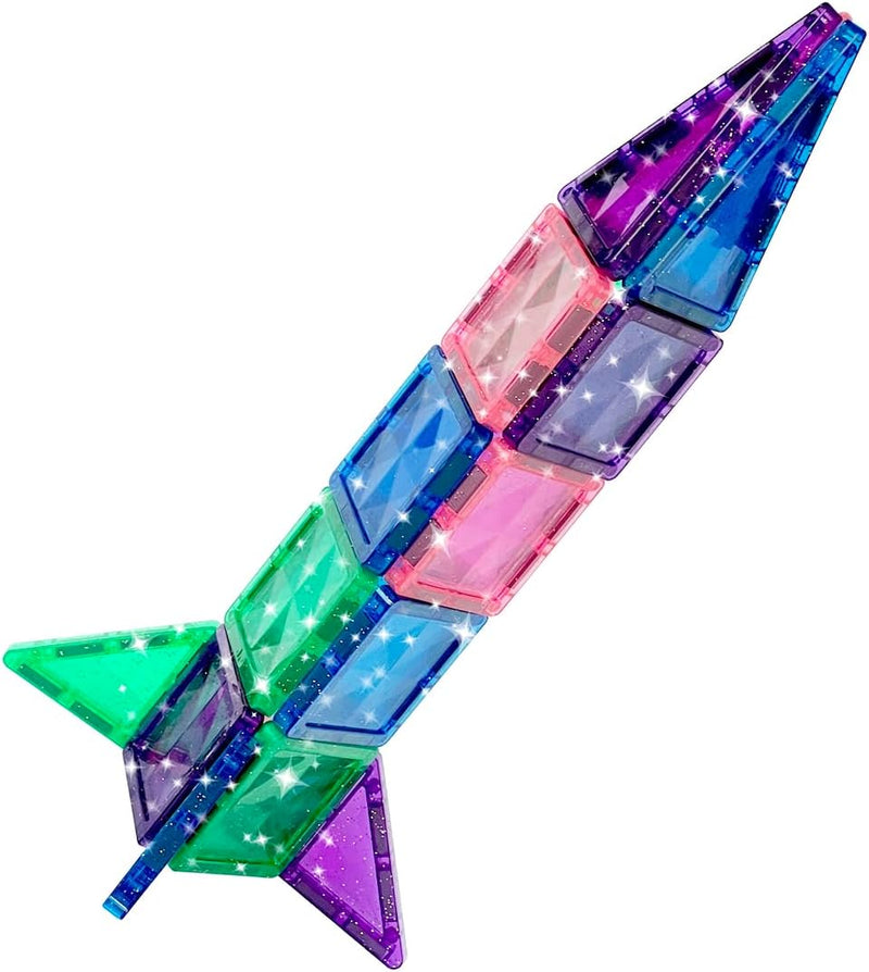 Crayola: Mini Glitter - 24 Piece Magnetic Tile Set Toys & Games Create On