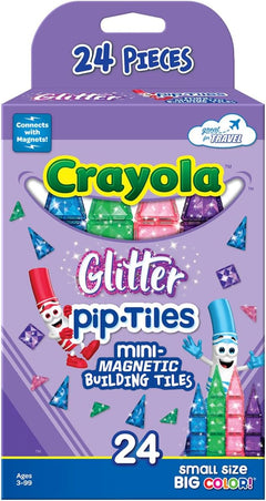 Crayola: Mini Glitter - 24 Piece Magnetic Tile Set Toys & Games Create On