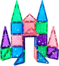 Crayola: Mini Glitter - 24 Piece Magnetic Tile Set Toys & Games Create On