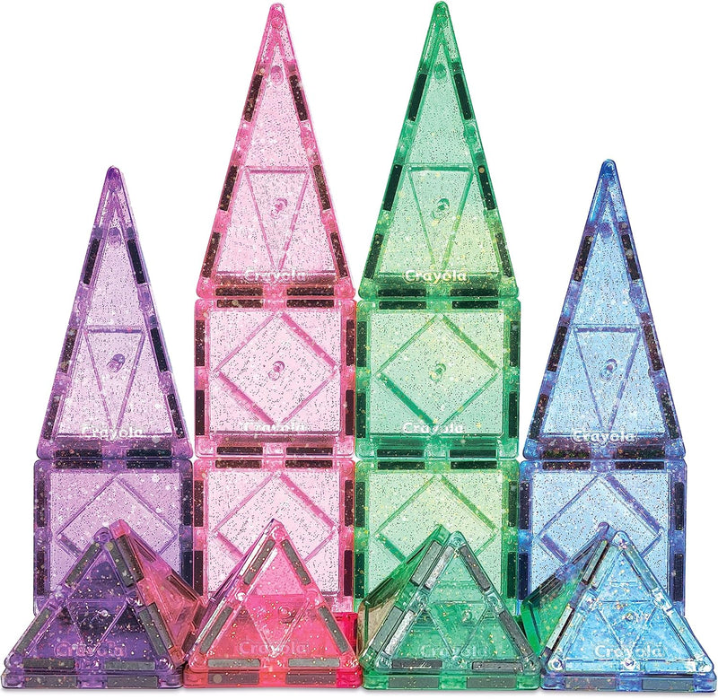 Crayola: Glitter - 40 Piece Magnetic Tile Set Toys & Games Create On